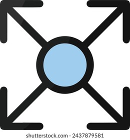 Arrow icon symbol vector image with color for element design