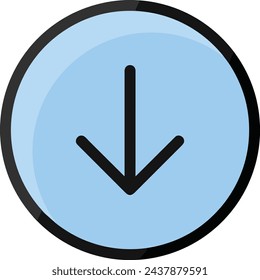 Arrow icon symbol vector image with color for element design