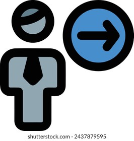 Pfeilsymbol-Vektorbild mit Farbe für Elementdesign