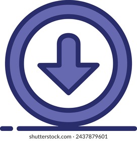 Pfeilsymbol-Vektorbild mit Farbe für Elementdesign
