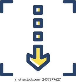 Icono de flecha símbolo de imagen vectorial con color para el diseño de elementos