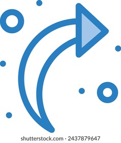 Icono de flecha símbolo de imagen vectorial con color para el diseño de elementos