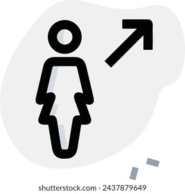 Icono de flecha símbolo de imagen vectorial con color para el diseño de elementos