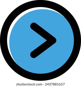 Icono de flecha símbolo de imagen vectorial con color para el diseño de elementos