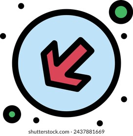 Arrow icon symbol vector image with color for element design