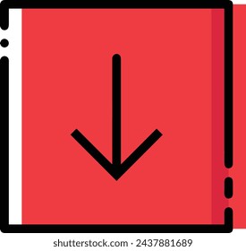Arrow icon symbol vector image with color for element design