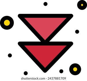 Arrow icon symbol vector image with color for element design