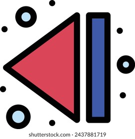 Arrow icon symbol vector image with color for element design