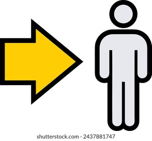 Arrow icon symbol vector image with color for element design