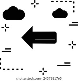 Icono de flecha símbolo de imagen vectorial con color para el diseño de elementos