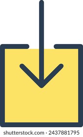 Arrow icon symbol vector image with color for element design