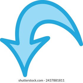 Icono de flecha símbolo de imagen vectorial con color para el diseño de elementos
