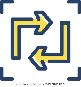 Arrow icon symbol vector image with color for element design