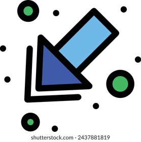 Arrow icon symbol vector image with color for element design