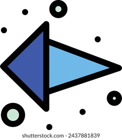 Arrow icon symbol vector image with color for element design