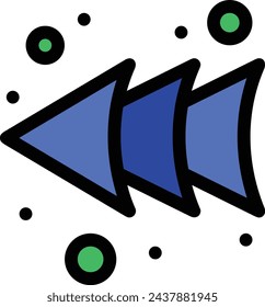Arrow icon symbol vector image with color for element design