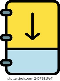Icono de flecha símbolo de imagen vectorial con color para el diseño de elementos