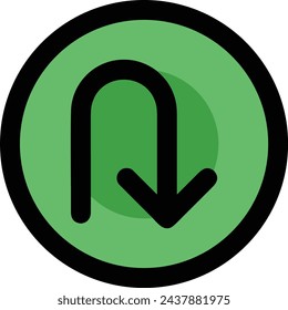 Arrow icon symbol vector image with color for element design