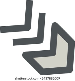 Pfeilsymbol-Vektorbild mit Farbe für Elementdesign