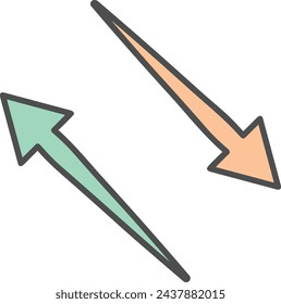 Arrow icon symbol vector image with color for element design