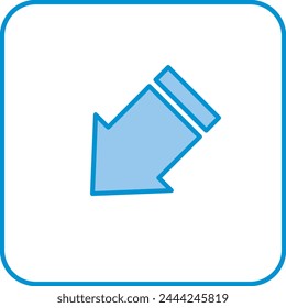 Arrow icon symbol vector image with color for element design