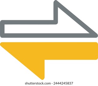 Arrow icon symbol vector image with color for element design