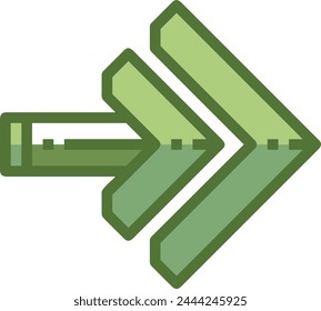 Arrow icon symbol vector image with color for element design