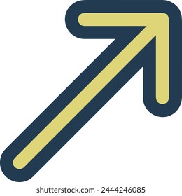 Arrow icon symbol vector image with color for element design