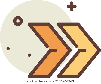 Arrow icon symbol vector image with color for element design