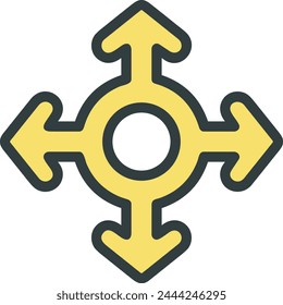 Arrow icon symbol vector image with color for element design