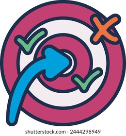 Arrow icon symbol vector image with color for element design