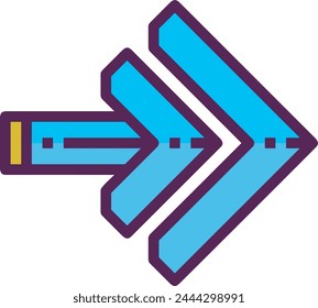 Arrow icon symbol vector image with color for element design