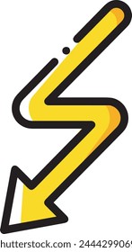 Arrow icon symbol vector image with color for element design