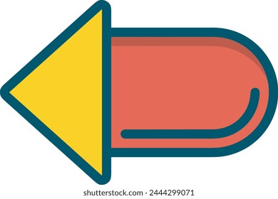 Arrow icon symbol vector image with color for element design