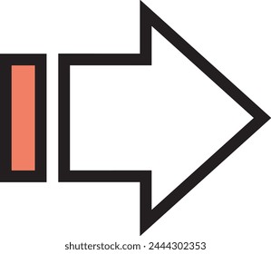 Símbolo de flecha Imagen de Vector con color para el diseño de elementos