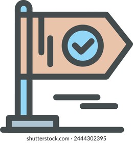Símbolo de flecha Imagen de Vector con color para el diseño de elementos