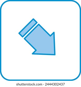 Arrow icon symbol vector image with color for element design