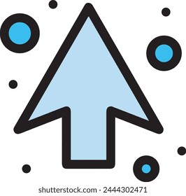 Arrow icon symbol vector image with color for element design