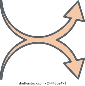 Arrow icon symbol vector image with color for element design
