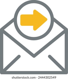 Arrow icon symbol vector image with color for element design