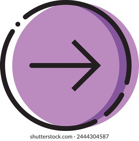 Arrow icon symbol vector image with color for element design