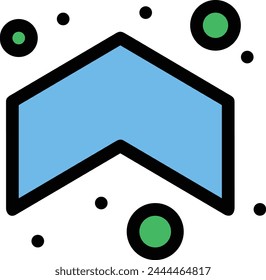 Arrow icon symbol vector image with color for element design