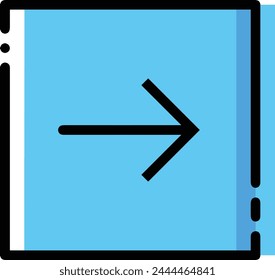 Arrow icon symbol vector image with color for element design