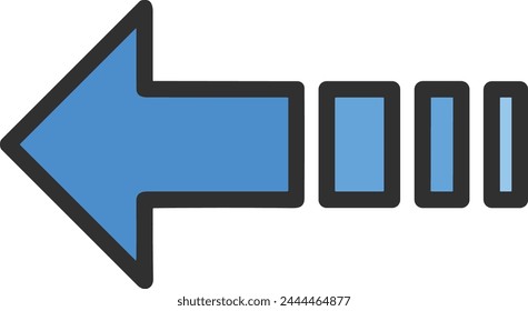 Arrow icon symbol vector image with color for element design