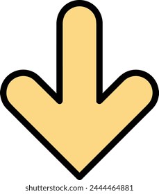 Arrow icon symbol vector image with color for element design