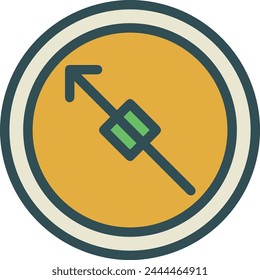 Arrow icon symbol vector image with color for element design