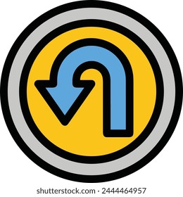 Arrow icon symbol vector image with color for element design
