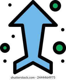 Arrow icon symbol vector image with color for element design