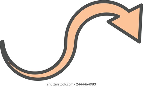 Símbolo de flecha Imagen de Vector con color para el diseño de elementos