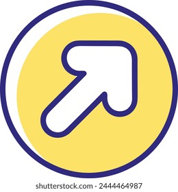 Arrow icon symbol vector image with color for element design